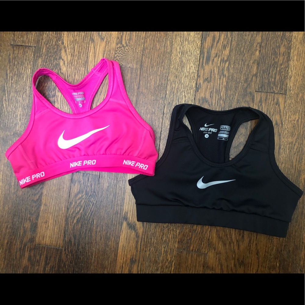 EUC 2 girls Nike Dri-Fit sports bras size medium